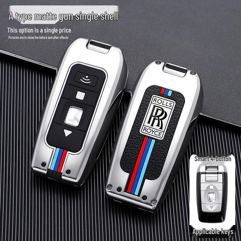 Metal Key Case for Rolls-Royce: Ghost, Cullinan, Phantom, Wraith, Dawn