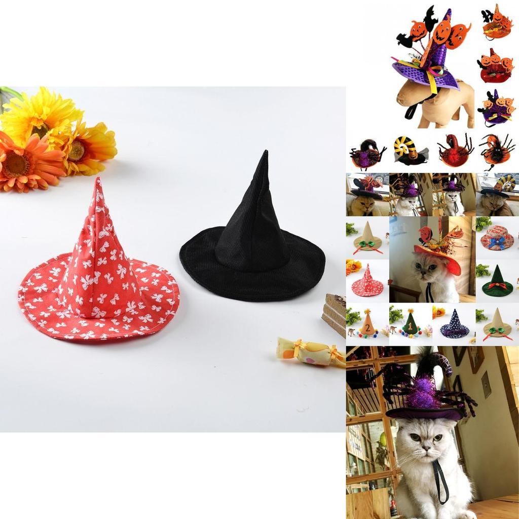 Halloween Hat Witch For Dog Cat Pet Party Fancy Dress Up Costume Accessories