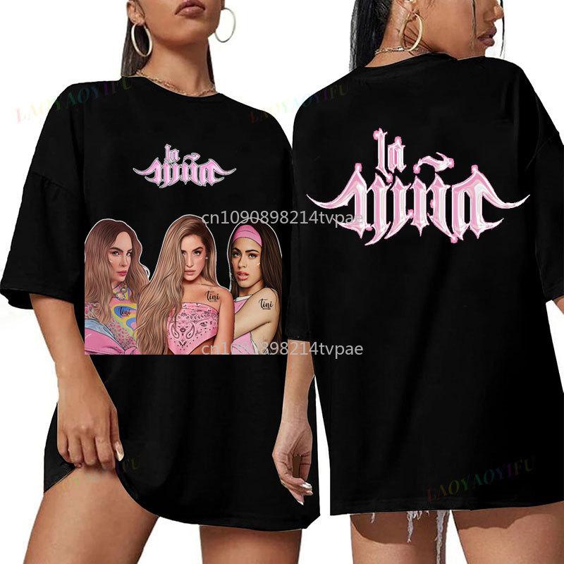 Lola Indigo Camiseta Two Side Printed World Tour T Shirt Camisa Fan Gifts Humor Spain Singer Cotton Oneck Fashion Top Clothes