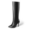 Oversized Pointed-Toe Boots Wineglass Heel Stiletto Knee-Length Boots 2025 Autumn Winter New Side Zipper Super High Heel PU Boot