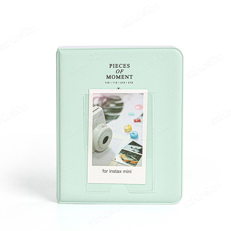 3-дюймовый портативный фотоальбом 64 кармана Instax Mini Переплет из ПУ-кожи Альбом для фотокарточек для камеры Fujifilm Instax Mini 12//11/9