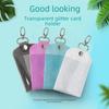 Прозрачный держатель для карточек с блестками в корейском стиле для студентов – симпатичный и прочный для карточек на проезд в метро, кампусе и питание
