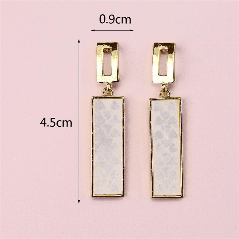 Классические прямоугольные геометрические квадратные сетчатые красные модные серьги-ракушки простые темпераментные индивидуальные серьги-гвоздики