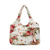 Retro Women Canvas Handbag Bow Shoulder Bag Female Flower Printed Fashion Small Canvas Bag