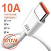 120W USB Typce-C Cable 10A Fast Charging Wire Mobile Phone USB For iPhone 16 15 Plus Pro Max Huawei P30 Xiaomi Realme Samsung Poco X6 Data Cable