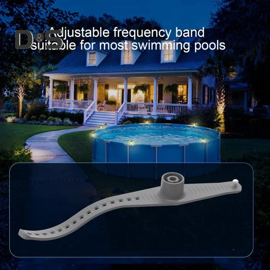 6 Pcs Solar Pool Lights Waterproof Outdoor Ground Pool Frame Lights Yard Garden Decoration Night Lights for Fence Framed Above Ground Pools