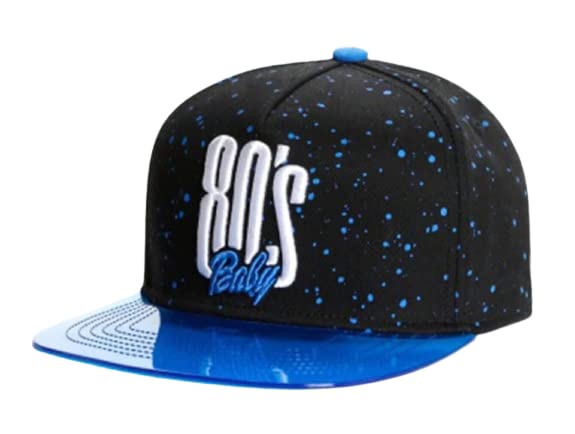 Sproutsy Men's Retro 80s Cap, Cute and Cool, Unisex, Street Style, Popular Flat Visor (Blue)