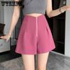 WTEMPO Summer Women's Suit Shorts High Waist Loose Fashion Shorts Wide Leg Shorts Casual Shorts Suit Shorts