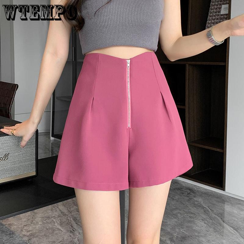 WTEMPO Summer Women's Suit Shorts High Waist Loose Fashion Shorts Wide Leg Shorts Casual Shorts Suit Shorts