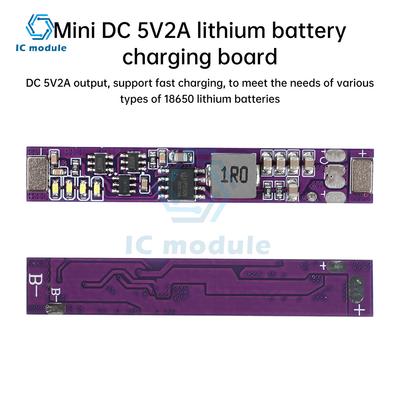 Мини плата для зарядки литиевых аккумуляторов DC 5V 2A, интегрированный модуль повышения напряжения и разряда для аккумуляторов 18650