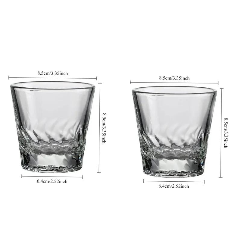 2pcs Set Whiskey Glass Alcohol Cup Set Beer Juice Water Cups Transparent Drinking Bar Glasses Party Restaurant Tumbler Glassware