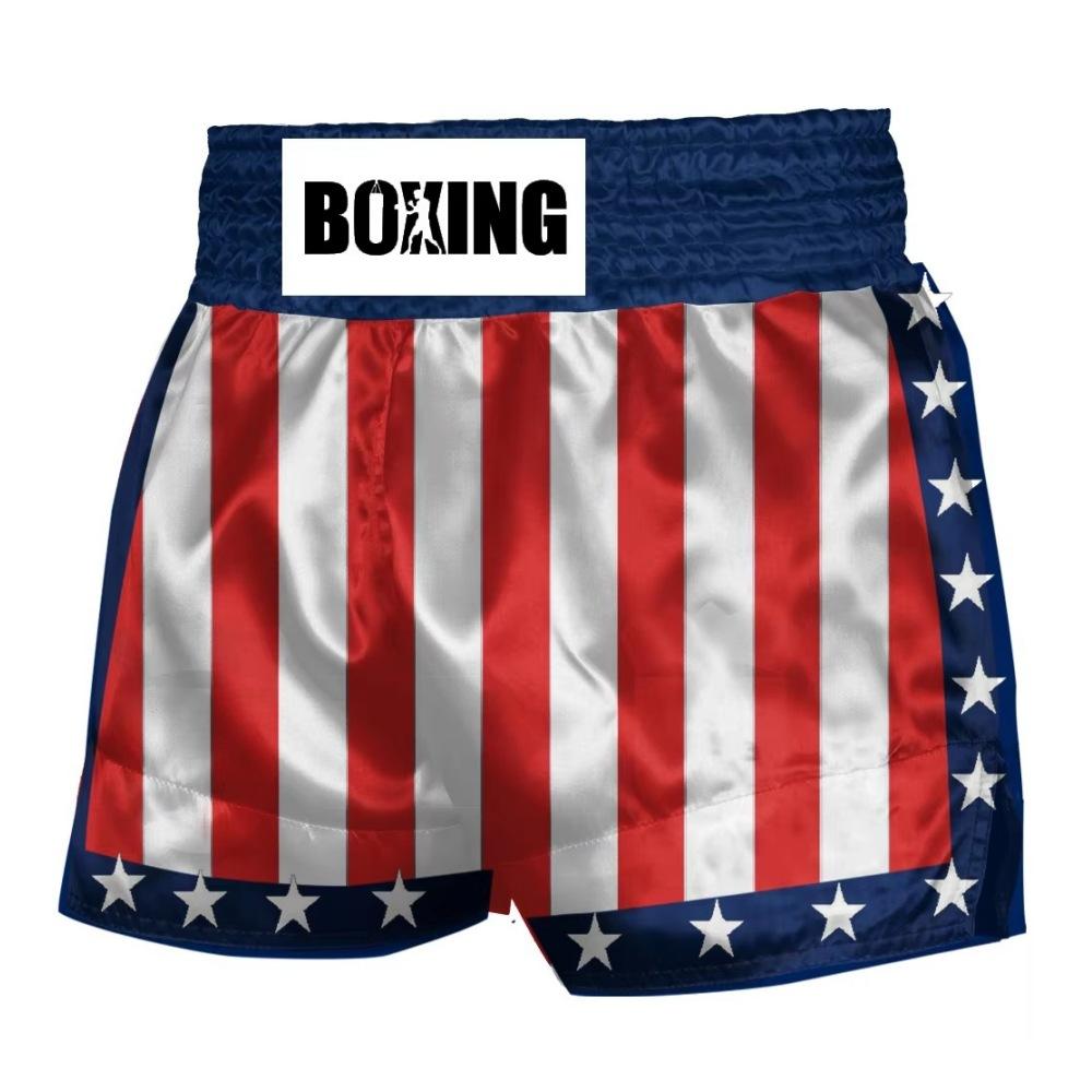 Шорты для тайского бокса Шорты с американским флагом Спортивные шорты MMA Боевые шорты Бразильское джиу-джитсу Тренировочные штаны для спортзала и боевых искусств