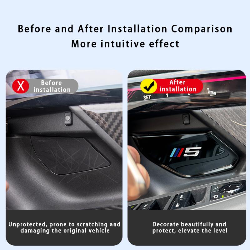 STIQ3 4Pcs Car Inner Door Bowl Guard Stainless Steel Protection Cover Stickers For BMW 3 5 series i3 i5 X3 X5 G05 G45 G60 2019-2025
