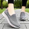 Shoes Women's Autumn Middle-aged and Elderly Mother Shoes with One Foot Flat-soled Elderly Shoes Non-slip Soft-soled Flying Woven Surface Brand Women'