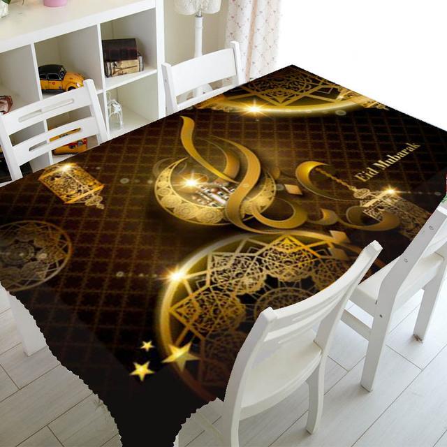 Мечеть и фонарь Фанус с принтом ресторанная скатерть домашний декор прямоугольная вечерние скатерть Рамадан исламская мусульманская скатерть