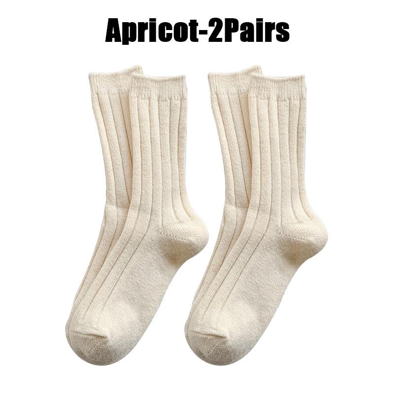 Новые зимние носки, женские кашемировые шерстяные утепленные женские носки, японские модные однотонные термодлинные носки в стиле Харадзюку