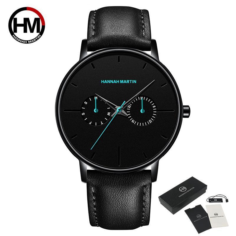 Hannah Martin Мужские часы Минималистичные мужские модные ультратонкие часы Простые мужские деловые кварцевые наручные часы с сетчатым ремнем из нержавеющей стали