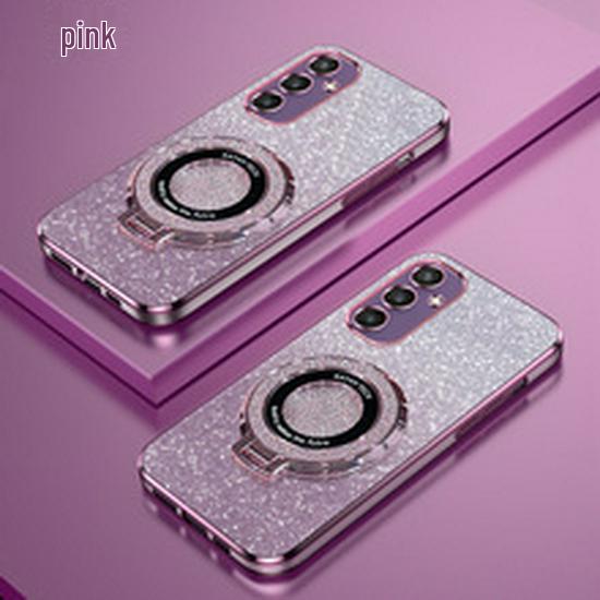 Чехол из углеродного волокна для iPhone 16 Pro с двойным магнитным кольцом-подставкой