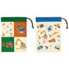 Children's Lunch Bags, Set of 2, 15x20cm, Drawstring, Lunch Bags, Made In Japan, Working Vehicles, KB63W-A