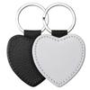 DIY Heat Transfer Keyring PU Leather Double Sides Blank ID Tags Keyring  Bag Hanging