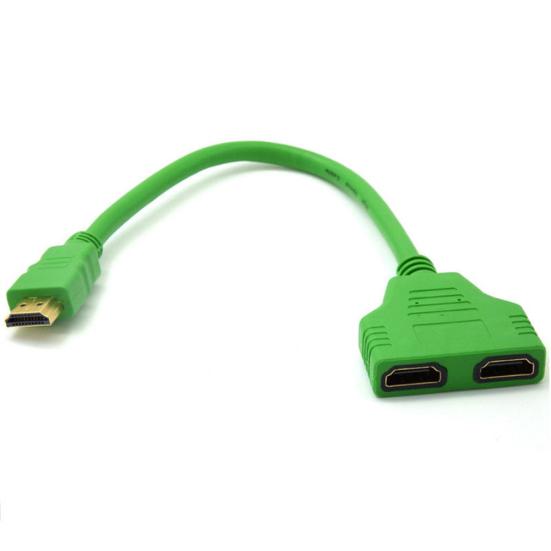 1080P HDMI-совместимый порт Male to 2 Female 1 In 2 Out Разветвитель Кабель Адаптер Конвертер