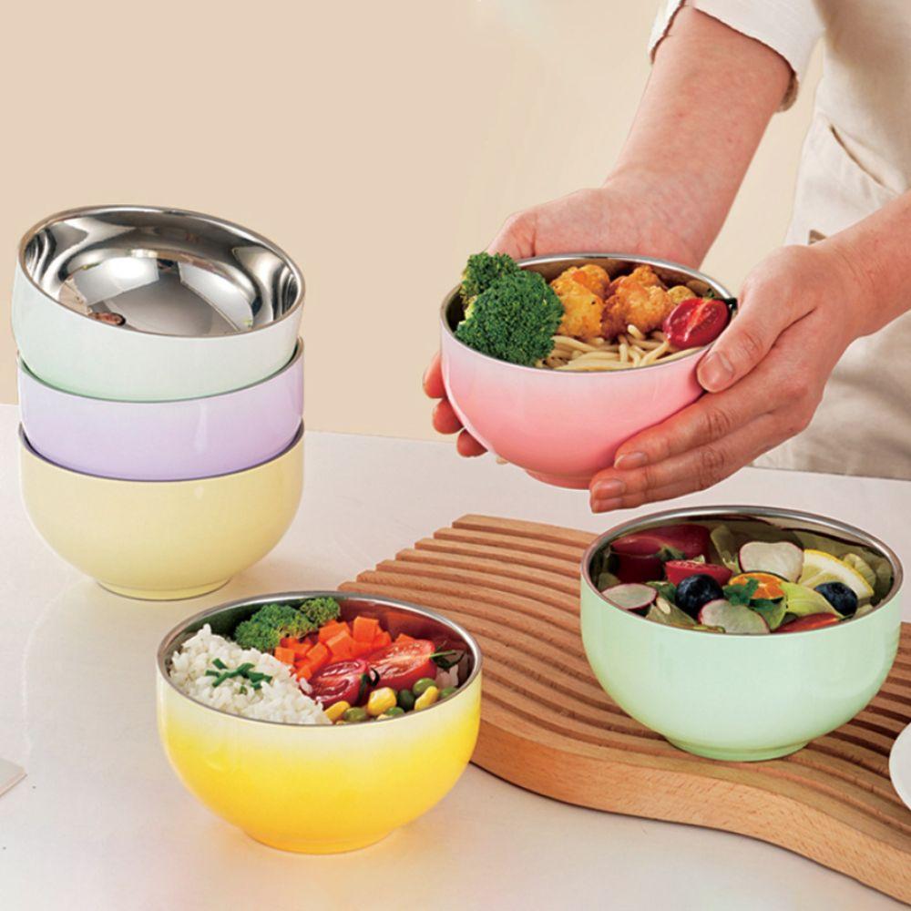 304 Stainless Steel Kindergarten Insulated Bowl Heat-Resistant Soup Bowl Kitchen