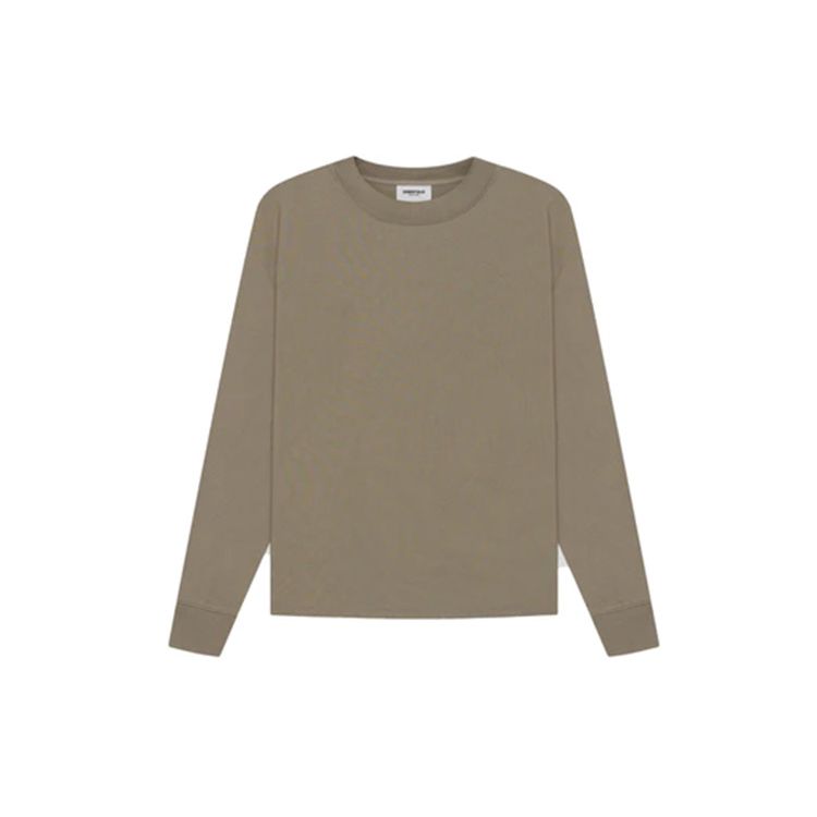 Fear of God Essentials SS21 Long Sleeve Tee Unisex Tops Taupe FOG-SS21-558