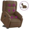 VidaXL Fauteuil inclinable de massage électrique Marron Tissu 3205242