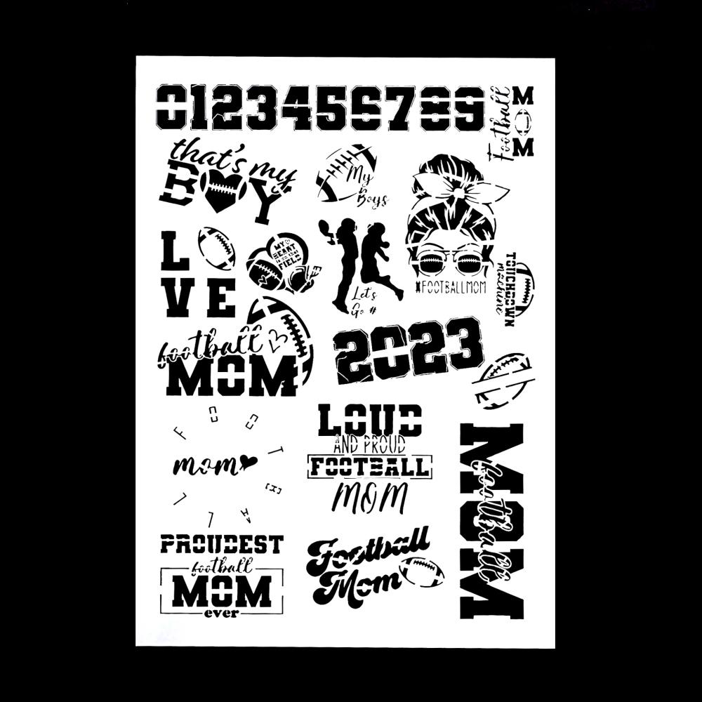 Декоративный многоразовый футбольный трафарет размера А4, трафареты для рисования для поделок, скрабукинг, роспись по дереву, холсту, полу, стенам и плитке