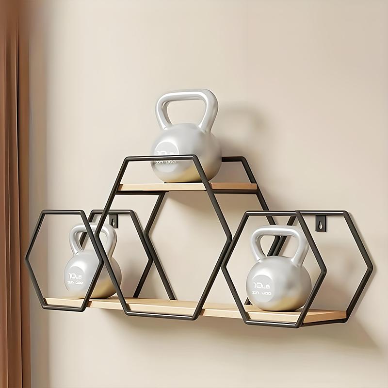1 шт. Железо+Дерево Компактная Настенная Прочная Без Сверления Легкая Установка Стеллаж для Хранения Декоративная Полка Легкая Установка Настенная Прочная