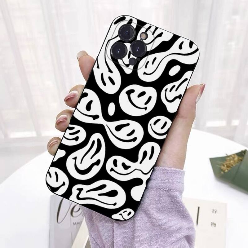 Забавный чехол для телефона со смайликом для iPhone 8 7 6 6S Plus X SE 2020 XR XS 14 11 12 13 Mini Pro Max Мобильный чехол