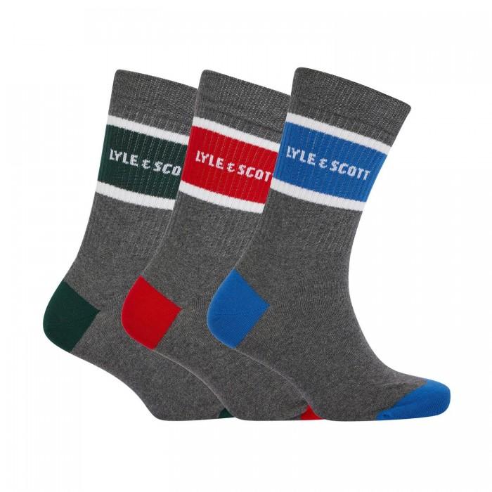 Lyle & Scott Mens Sport Crew Socks (Pack of 3)