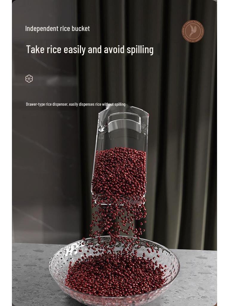 Контейнер для хранения риса большой вместимости с вращением - Защита от влаги и насекомых
