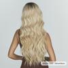 Ombre Blonde Platinum Синтетические парики Длинные вьющиеся волны Парик из натуральных волос для женщин Афро-косплей парик Термостойкие парики с челкой