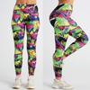 Fitness Yoga Pants High Waist Abstract Love Star Printed Workout Pants Women's Sports Fashion Bottoms