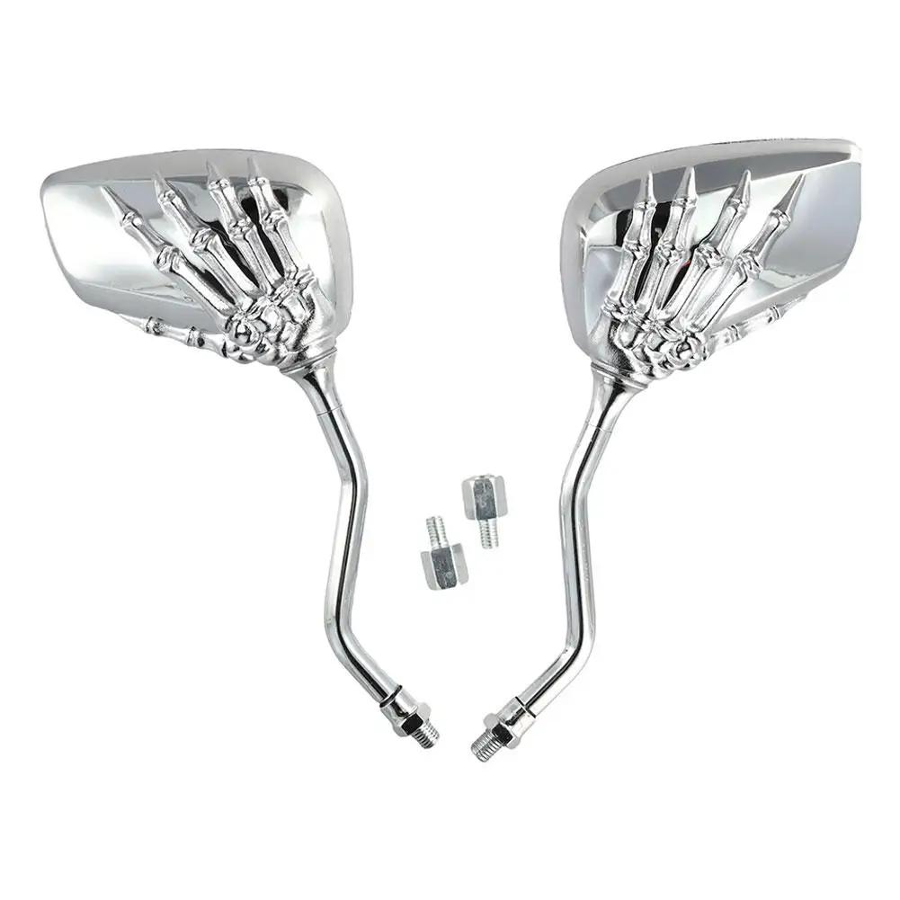 Мотоциклетный скелет череп рука коготь тень зеркало заднего вида установка для 8 мм 10 мм модернизация зеркал заднего вида X5D2