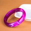 15MM Natural Purple Jade Bracelet Fashionable Charm Agate Bangle Jade Bracelet Women's Gift