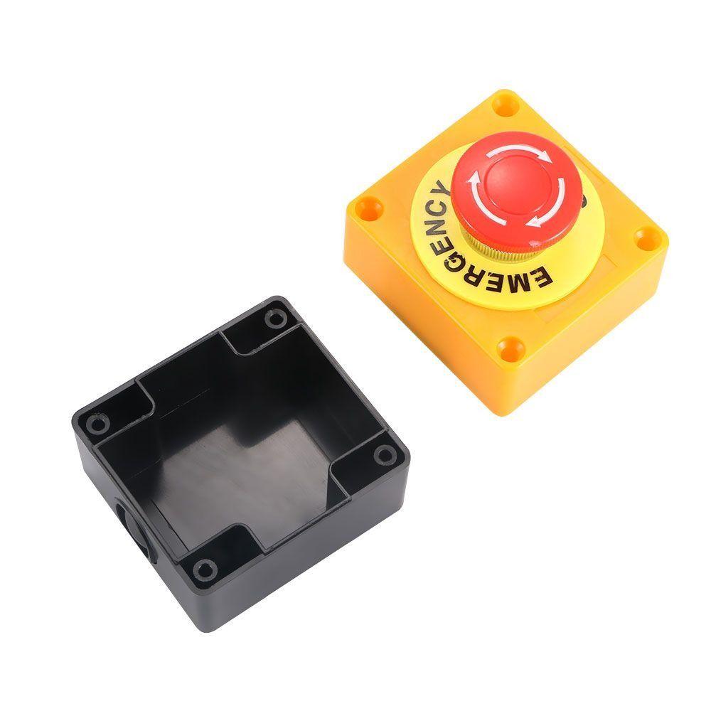 Red Sign Push Button Switch Emergency Stop Button Switch Box Automation Equipment E-stop Button