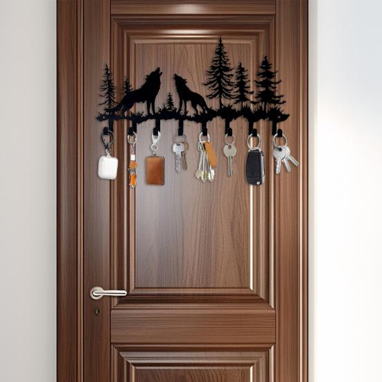 Decorative Hook Key Holder High Hardness Corrosion Resistant Simple Installation Multipurpose Clothes Rack Storage Hook