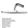 Large Stainless Steel Shower Head 360 Degrees Water Discharge High Pressure Rainfall