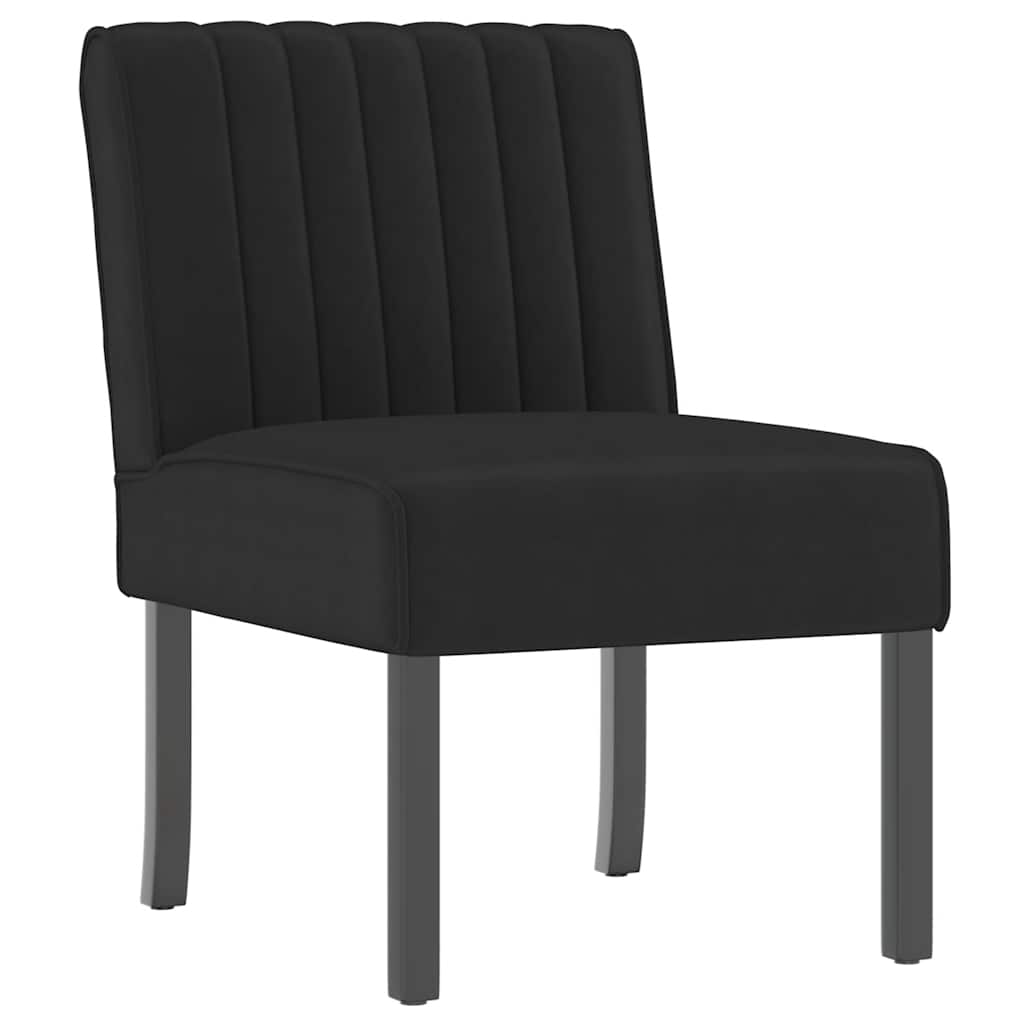 Upholstered Chair Black Velvet
