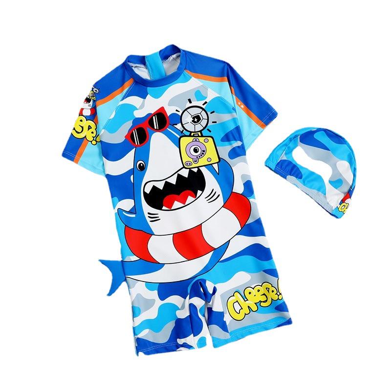Быстросохнущий купальник с защитой от солнца для мальчиков - Маленький, Средний, Большой (2022 Новый цельный)