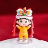 Lion Dance Doll Vivid Decorating Cute Crafts Hand Puppet Lion Dancing Toy for Kids