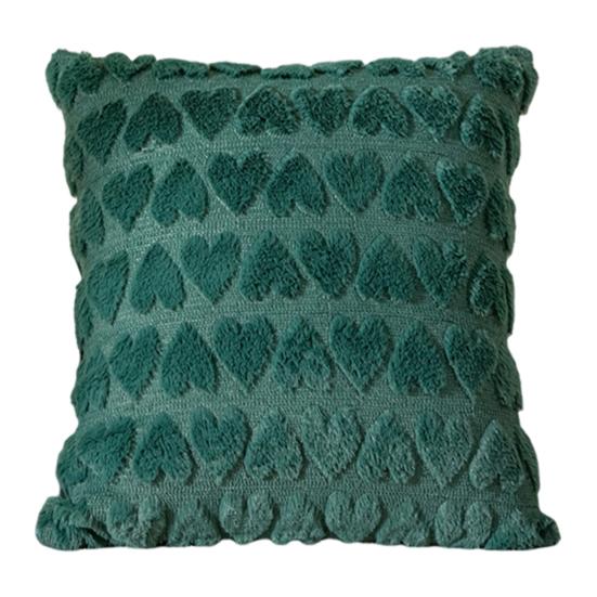 Наволочка с 3D-узором в виде сердца, короткая плюшевая наволочка со скрытой молнией для спальни, гостиной, дивана, украшения для новогодней вечеринки