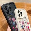 Чехол с цветочным принтом для iPhone 16 Pro Max 15 14 Plus 13 12 Pro 11 XR XS 8 7 цветов, матовый противоударный чехол для защиты линз, мягкий чехол из ТПУ