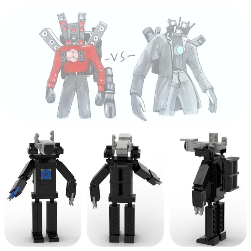 Star Sign Titan Surveillance Man Building Block Toy Set Desktop Decoration Plastic Material