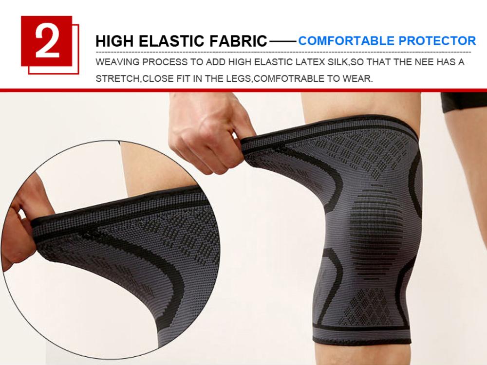 1 пара наколенников для фитнеса, бега, велоспорта, эластичные нейлоновые спортивные компрессионные наколенники для баскетбола, волейбола