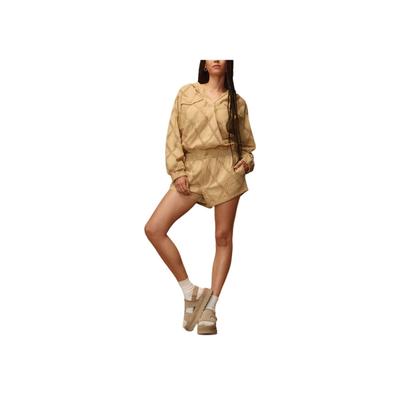 Solid Color Pullover Mesh Hollow Out Hoodie Women Hoodies Nettle 1167412-NTTL