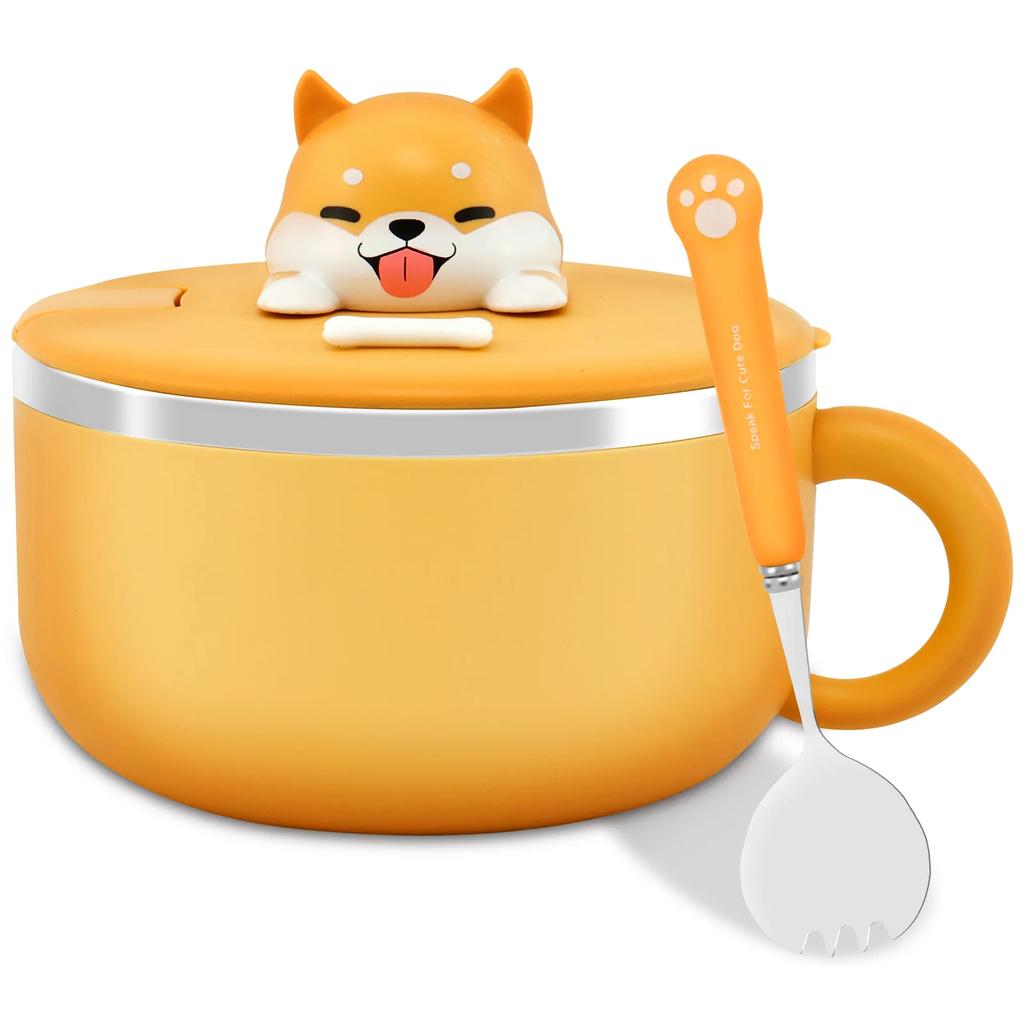 1200 мл миска для рамэна с крышкой из нержавеющей стали, аппарат для приготовления лапши быстрого приготовления, фруктовый салат, рисовый суп, миска, большой ланч-бокс, кухонные принадлежности