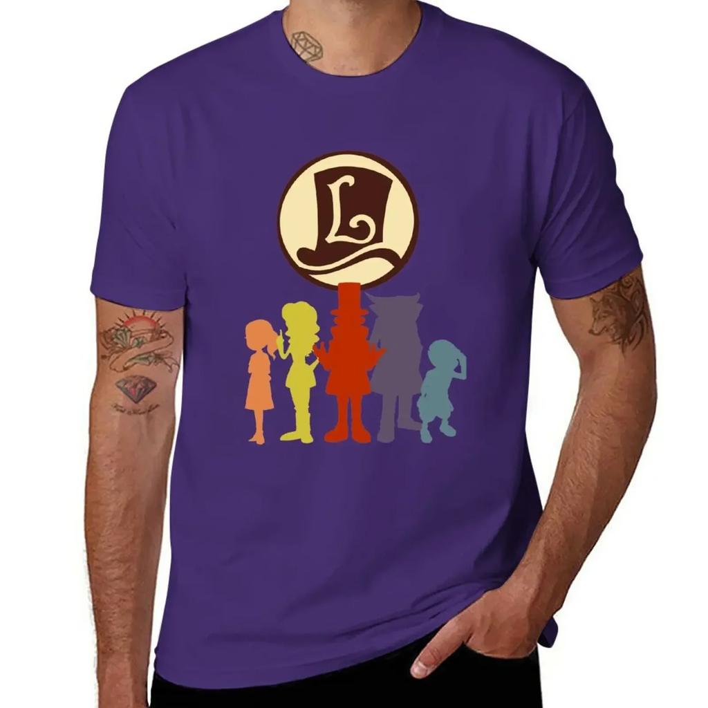 Professor Layton T-Shirt Aesthetic clothing oversized funny t shirts for men